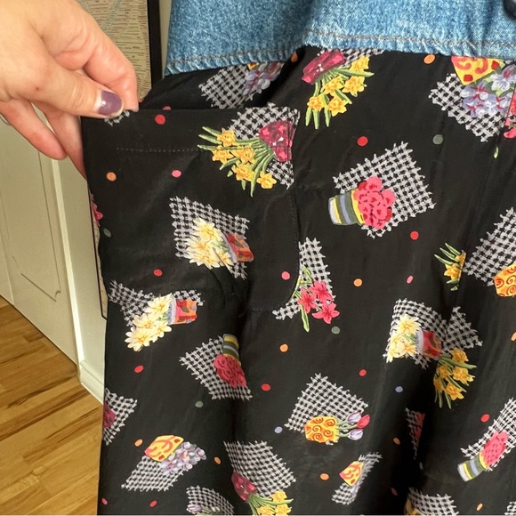 Vintage 90s Cottagecore Denim and Floral Dress by Loco Lindo - Picture 4 of 11